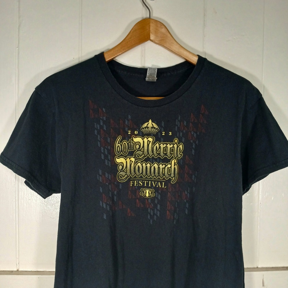 60th Merrie Monarch Festival 2023 King Kalakaua Gildan T-Shirt Womens XL Black
